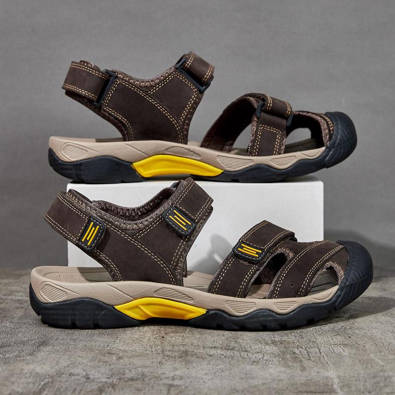 Large Size Genuine Leather Men Sandals Summer Men Beach Sandals Outdoor Sandals For Men
