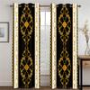 3D Modern Black And Gold Art Design Thin Sunshade Curtains Luxury Living Room Bedroom Home Decoration Custom Curtains