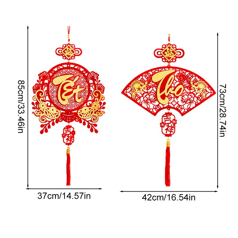 1pc New Year Chinese Knot Home Decor Durable Hanging Pendant Lunar 2025 Vietnam Spring Festival with Tassel