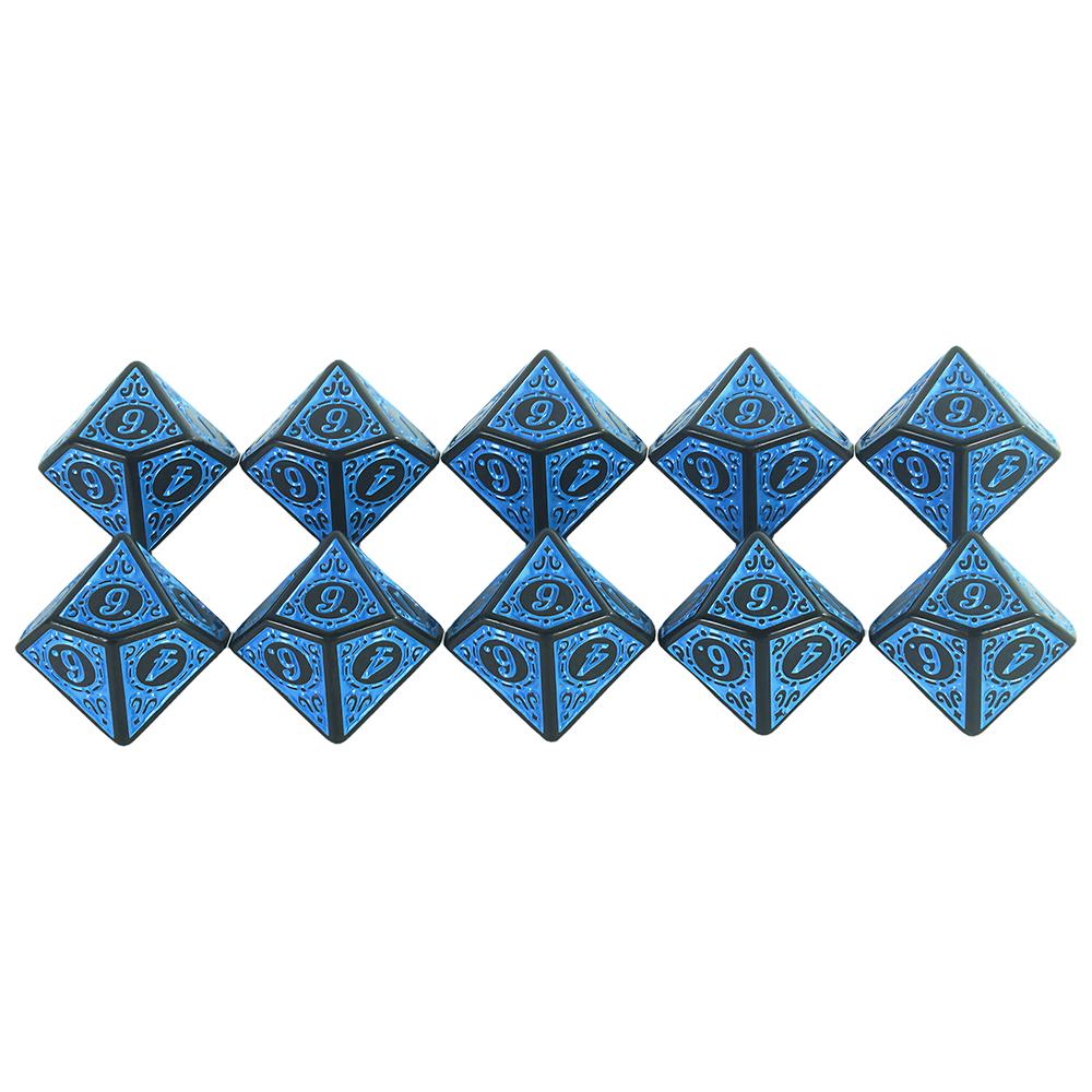 10шт Многогранник D10(0-9) Кубики для РПГ D10 Игры в кости Семейные развлечения и досуг Настольные игры