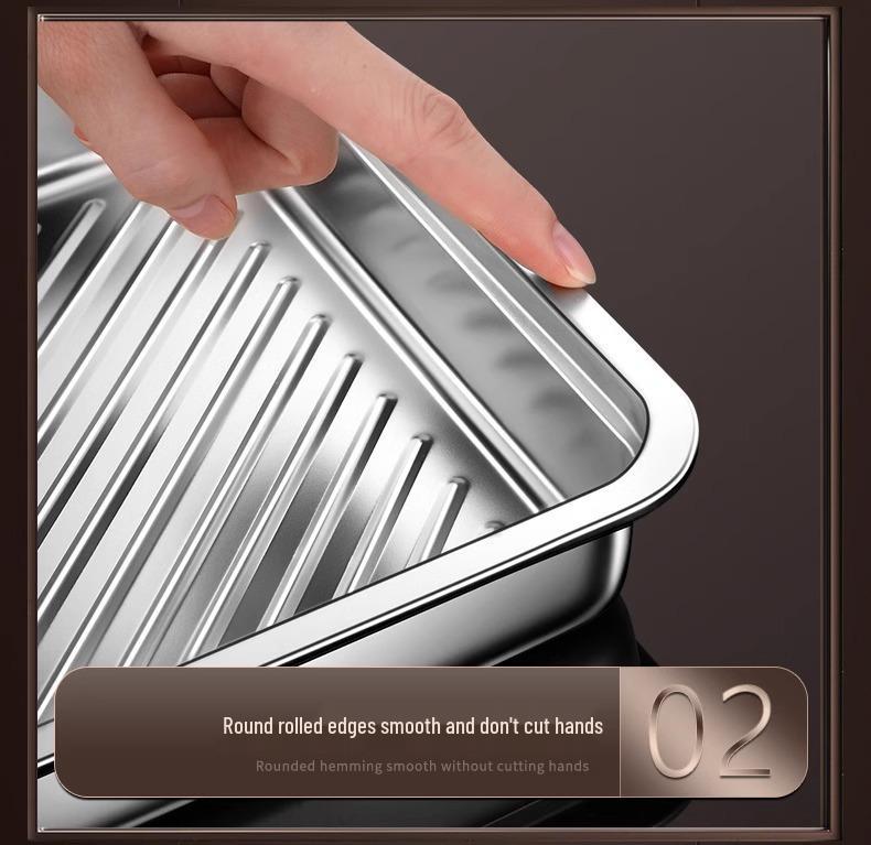 Поднос из нержавеющей стали 304 пищевого класса для пельменей и вонтонов - Безопасен для морозильной камеры и холодильника