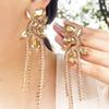 Earrings Floral Tassel Earrings Women's Bstyle Exaggerated Bride Luxury Jewelry Accessories