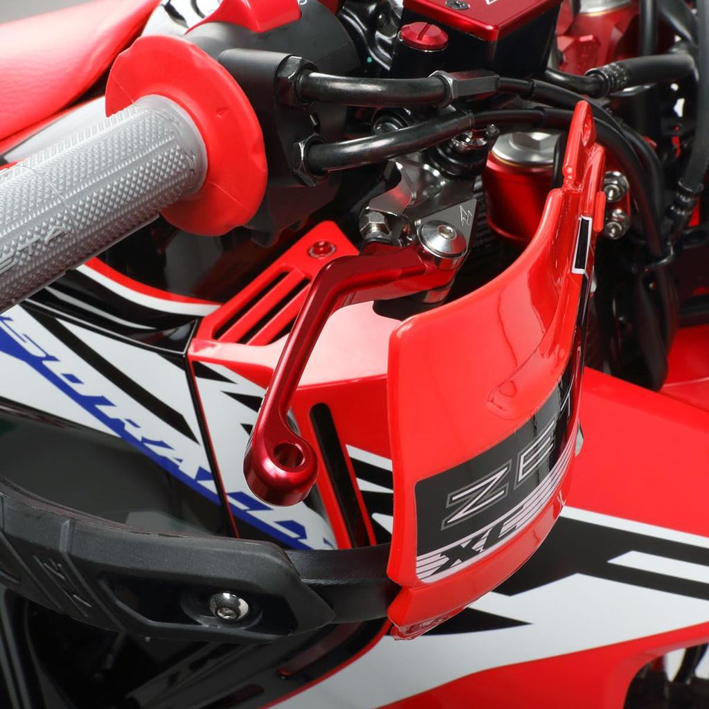 ZETA RACING CRF250RALLY Pivot Lever Set CP 3 Finger Red Front Foldable Stepless Adjustment of Lever Position Fully Cutting Color Anodized Dirtfreak