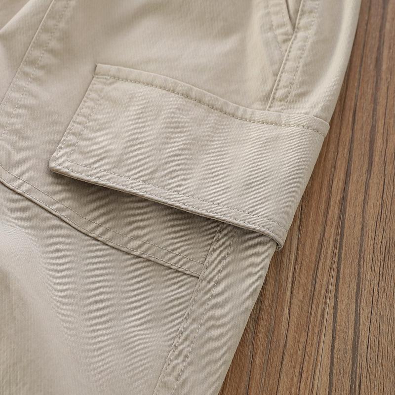 Детские брюки карго из выстиранного хлопкового твила 2025 - Классический и универсальный спортивный кэжуал