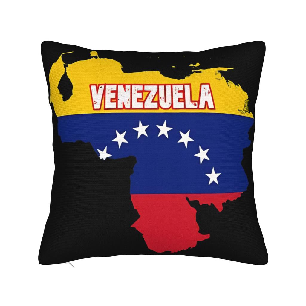 Venezuela Map Pillow Cover  Graphic Cushion Cover Cute Funny Pillow Case For Sofa Car Home Decor