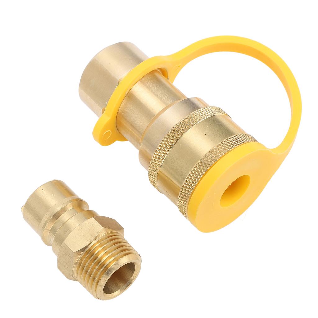 3pcs Gas Quick Connect Fittings Brass 1 2in Gas Quick Connect Adapter Kit for Rv Trailer Van