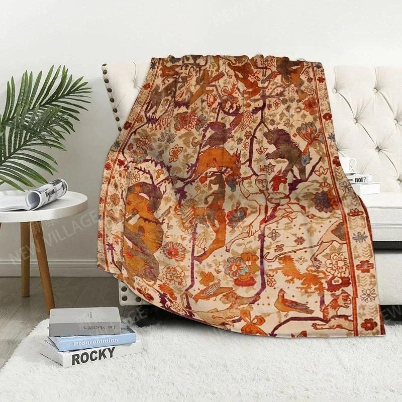 Плед диванный для коленей теплый зимний покрывало на кровать накидка Декор бохо теплый флис скандинавский винтажный марокканский мягкий и ворсистый