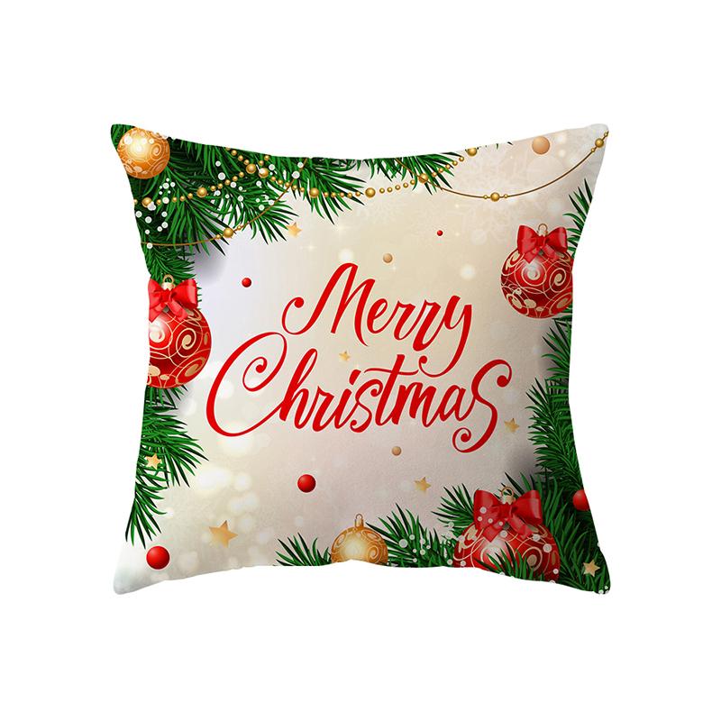 С Рождеством декоративный принт узор наволочка дома гостиная диван украшения квадратная полиэстеровая подушка наволочка