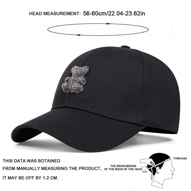Little Unisex Snapback Bear Decoration Baseball Caps Spring And Autumn Outdoor Adjustable Casual Hats Sunscreen Hat Golf Cap