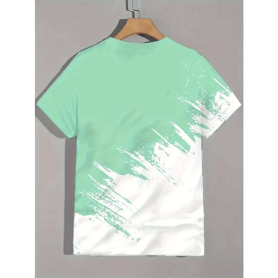 Стильная мужская футболка с рисунком — удобная, дышащая, с коротким рукавом для повседневных летних занятий — повседневная, модная и универсальная футболка для мужчин