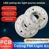 3.9/4.9/6.2 Inch 15/18/24W Ceiling Fan Light Retrofit Kit 110/220V Ceiling Fan Light Replacement Panel Pendant Light Round Panel