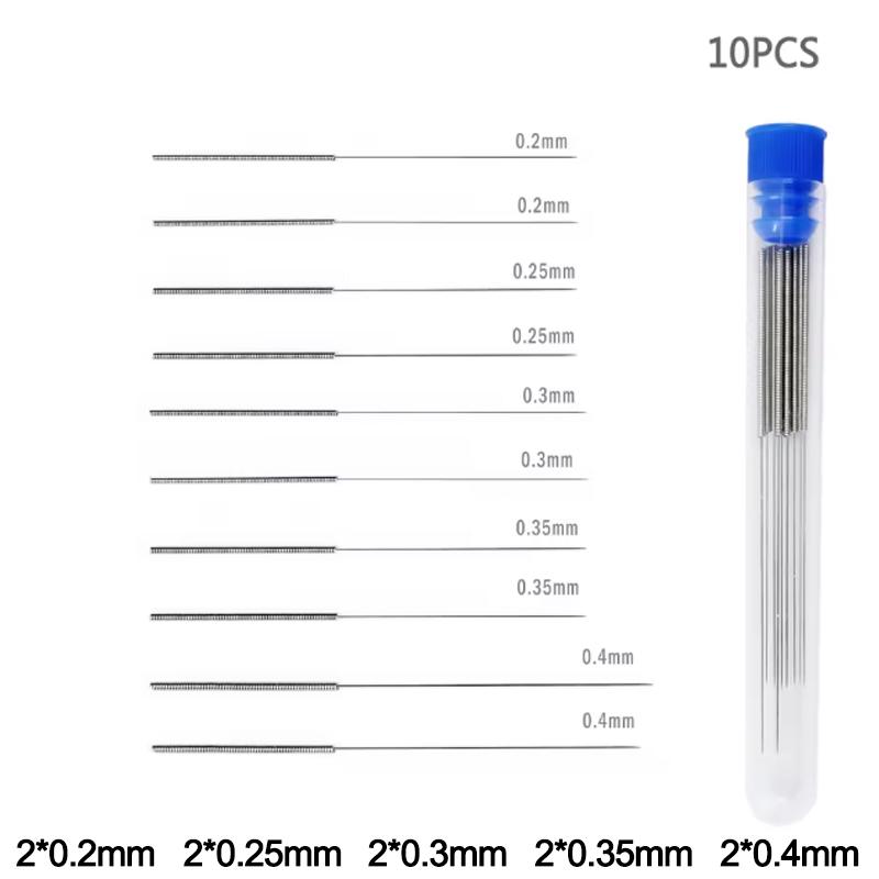 3D Printer Nozzle Cleaning Kit 0.2/0.25/0.3/0.35/0.4mm Stainless Steel Nozzle Cleaning Needles Cleaner For Car Wiper Gas Stoves
