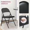 Set of Two Cushioned Folding Chairs - Black