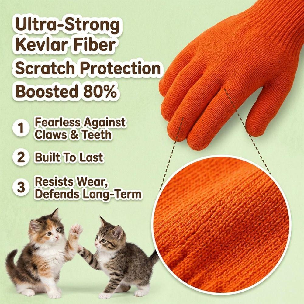 Reinforced Bite Proof Gloves Prevent Scratching Animal Handling Gloves Cat Gloves Pet Supply