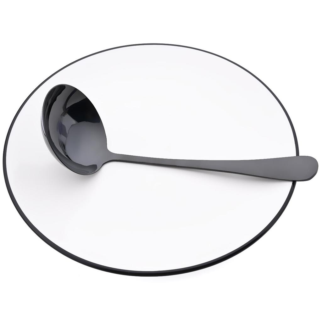 1Pc Colorful Soup Spoon Creative Mirror Stainless Steel Soup Spoon Long Handle Thicken Spoon Kitchen Bar Cooking Tools