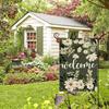 Spring Summer Floral Garden Flag 12x18 Inch Vertical Double Sided Colorful Flowers Welcome Yard Decor Farmhouse Outdoor Burlap Flag