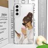 Модная Девушка Женщины Кофе Мисс Прозрачный Чехол для Телефона для Samsung Galaxy S25 S24 S23 S22 S21 S20Plus Ultra FE A55 A54 Мягкая Крышка
