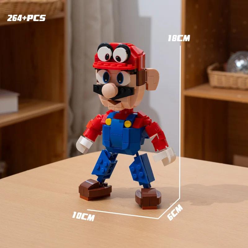 Конструктор Super Mario Bros.: вопросительный знак, Йоши, Луиджи, Звезда. Самодельная 3D-модель Марио. Мини-кирпичик. Идеальный подарок на Рождество.
