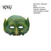 Comfortable Dinosaur Cosplay Mask Halloween Green Lizard Mask, Realistic Textured Half-Face Mask,PU Foam Non Stuffy Animal Face Costume Accessory, for