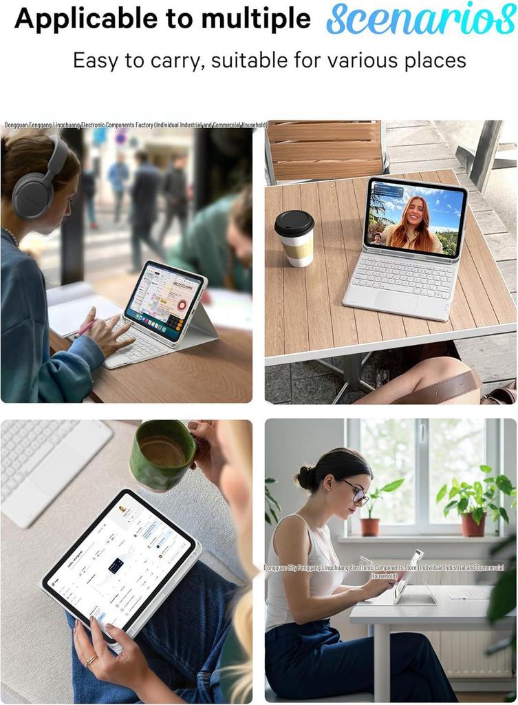 Универсальный защитный чехол для iPad 11 с Bluetooth-клавиатурой с подсветкой для iPad Pro 11/Air 7.