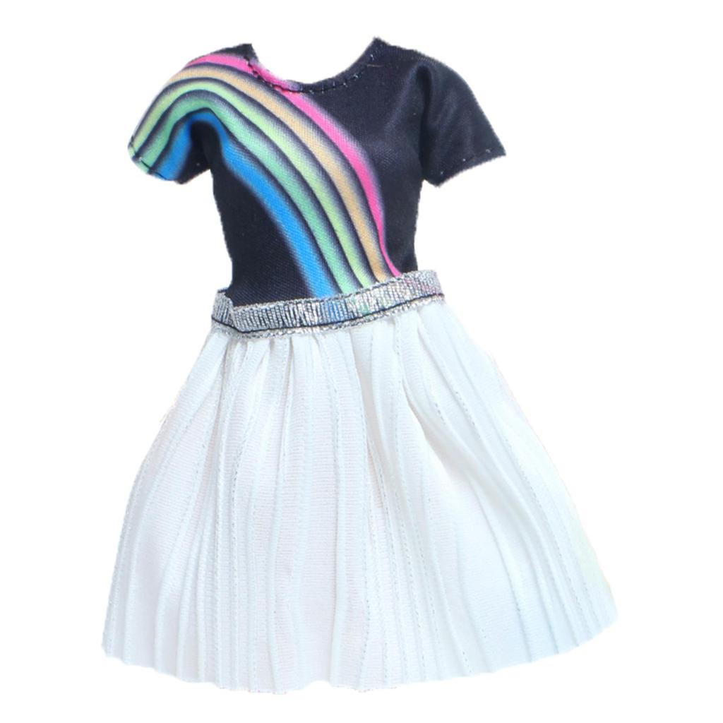Clothes for 30cm Doll Daily Casual Outfits Pants T-shirt Skirts Mini Dress Fat Curvy Size 11.5 Inch Doll Accessories
