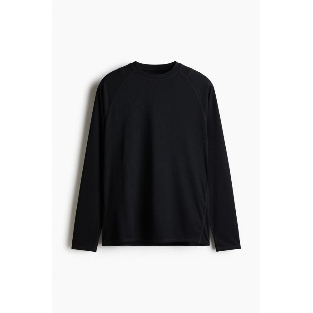 H M dryMove Long Sleeve Sport Top Black