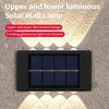Solar Wall Lamp Outdoor Waterproof Solar Powered Light Up And Down Luminous Lighting For Garden Balcony Yard Street Decor Lamps