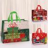 Рождественский подарочный пакет, нетканый упаковочный пакет для десерта, прочная сумка для хранения, сумка-тоут для покупок, праздничная сумка для вечеринок