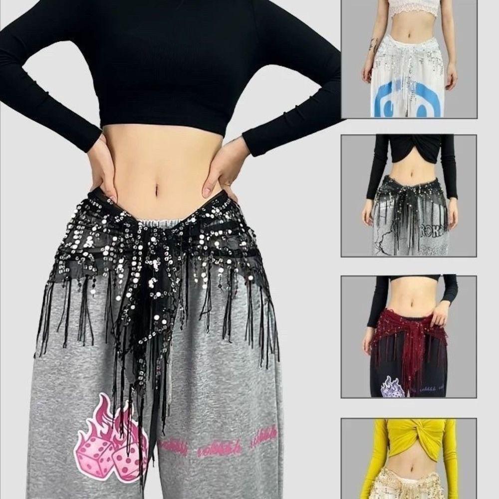 Tassel Belly Dance Hip Scarf Triangular Dancer Skirt Indian Style Women Waist Chains For Girl