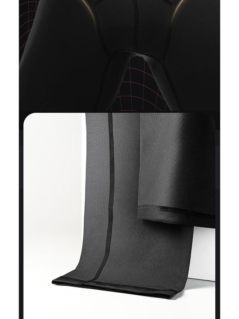 Мужские леггинсы больших размеров из шерстяной смеси: Теплые брюки облегающего кроя для осени и зимы