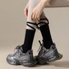 Lace-up Yoga Socks Candy Color Mid-calf Socks New Dance Socks  Women