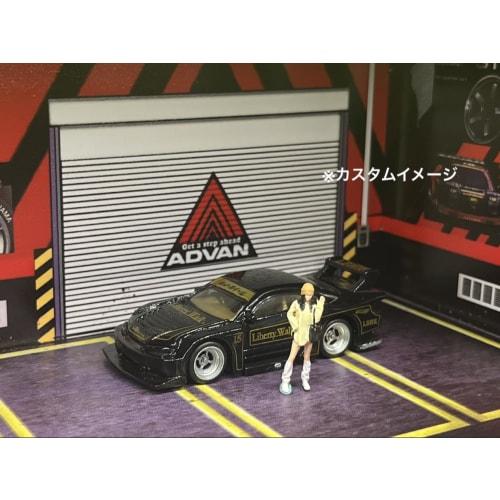 1/64 Scale Custom Wheels, Set of 4, 4-spoke, Silver, Gold, Black, and White, AH0005, Approximately 10.8mm, for Miniature Cars, Etc.