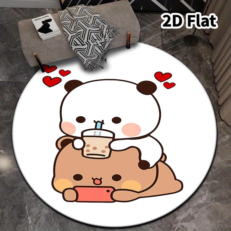Bubu Dudu Round Area Rug Carpet Rug For Living Room Bedroom Sofa Playroom Decor Nonslip Floor Mat