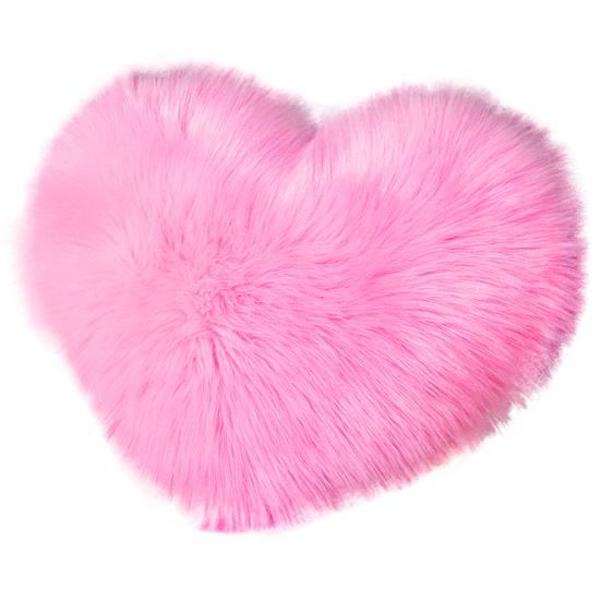 Декоративная подушка, нечеткая длинная подушка из искусственного меха в форме сердца, пушистый диван, украшение для спальни, подушка для поясничной спины, товары для дома