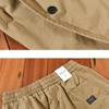 Зимние теплые брюки для мужчин, повседневные брюки-карго цвета хаки, хлопковые брюки-карго с эластичной резинкой на талии, флисовые мешковатые брюки, молодежные модные мужские брюки