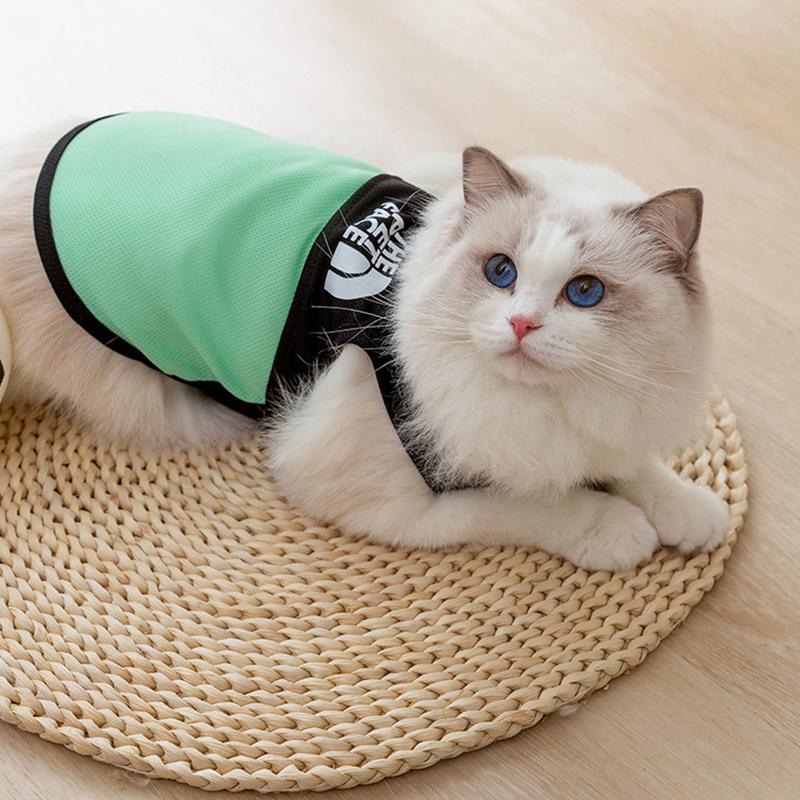 Summer Dogs Clothes Mesh Breathable Dogs Cats Vest For Puppy Maltese Chihuahua T-shirt French Bulldog Vest Pet Costumes