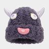 Autumn and winter creative funny horn cartoon knitted hat new big head circumference thermal hat festive atmosphere decorative hat