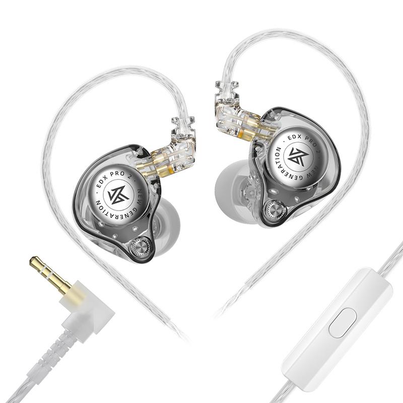 KZ EDX PRO 2 Dynamic In Ear Earphone HIFI DJ Earphones Earbud Music Noise Cancelling Headset 3.5MM Tpre-c Plug Optional