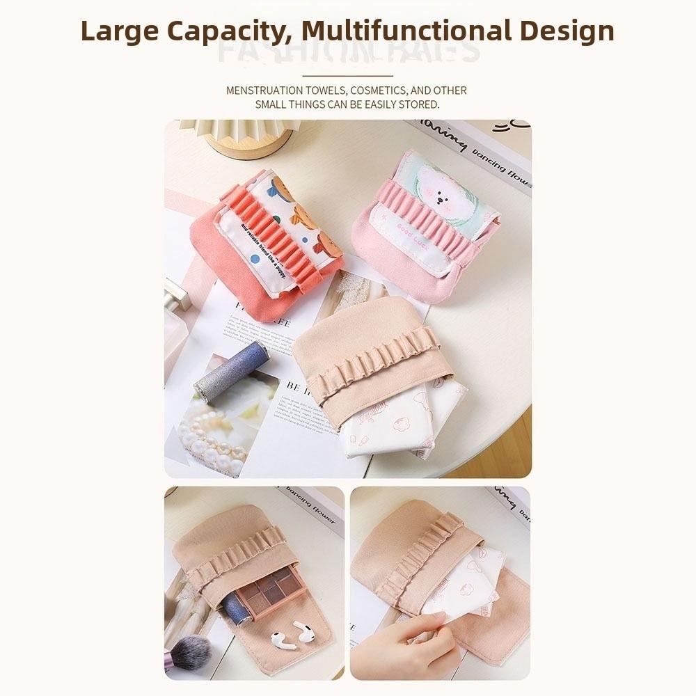 Мини Органайзер для Дата-кабелей Сумка для Гигиенических Прокладок Многоцелевая Большая Вместимость Косметичка Кошелек для Монет