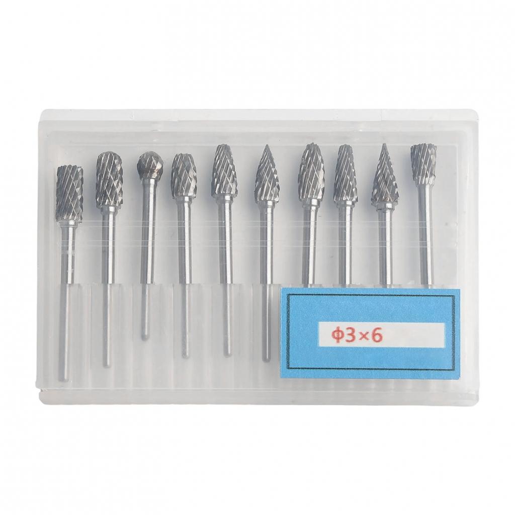 DIY Friendly 10 Piece Carbide Steel Grinding Heads for Precision Work