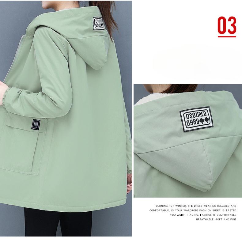 Женская ветровка, новая весна-осень, женская флисовая куртка, повседневное пальто с капюшоном, карман на молнии, женское базовое пальто