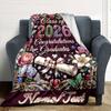 Graduation Celebration 2026 Floral Design Themed Blanket Personalized Name Soft Warm And Versatile For Sofa Bed Office And Travel Machine Washable