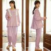 Autumn Winter Women Korean Temperament Retro Sweet Long-sleeved Cotton Pajamas Set Nordic Fashion Palace Style Princess Style Home Clothes
