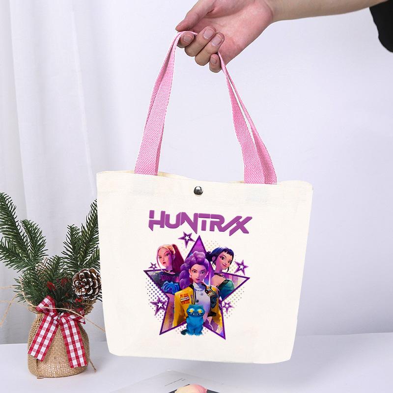 K-Pop Anime Cartoon Printed Student Large Capacity Portable Shoulder Bag Casual Canvas Bag