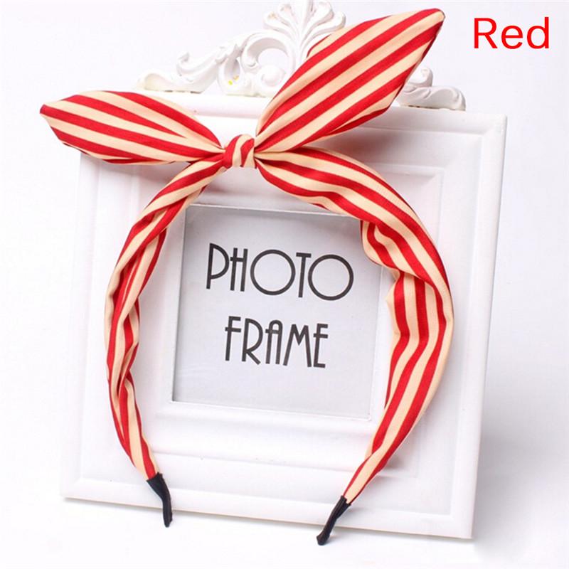 Женский, детский ободок (обруч) для волос из цветной ткани с узелком - бабочкой, различных расцветок.