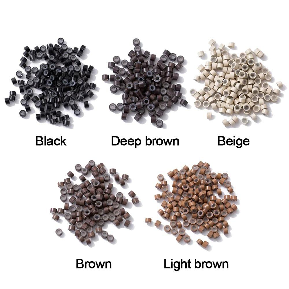 500pcs Silicone Nano Ring Micro Beads 5 Colors Micro Hair Extensions Rings  Dreadlock