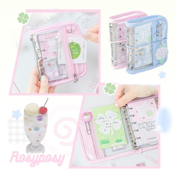 ПВХ тетрадь на 5 колецах с блоком для сменных листов 5-дырочный журнал-планировщик ПВХ тетрадь на 5 кольцах с кармашком для карт