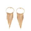 Classic, Long Stick Metal Tassel Fashion Stud Earrings, Nightclub Shiny Earrings.
