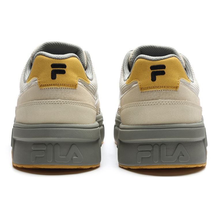 Fila Fusion Банк Ткань Синтетическая Кожа Модный Тренд Толстая Подошва Низкие Кроссовки Мужские кроссовки Бежевый T12M242205FAO