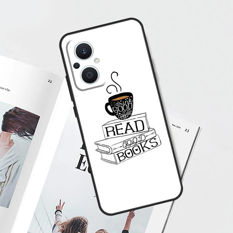 Чехол "Книги и Кофе" для OPPO Find X9 X5 X6 X8 Pro OPPO Reno 12F 14F 13F 11F 10 12 13 14 Pro 7 8 Lite